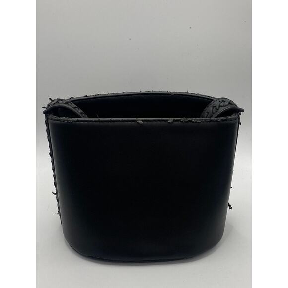 FREE PEOPLE Women’s Black Faux-Leather Braided-Strap Square Top-Handle Bag SZ OS - Picture 2 of 8